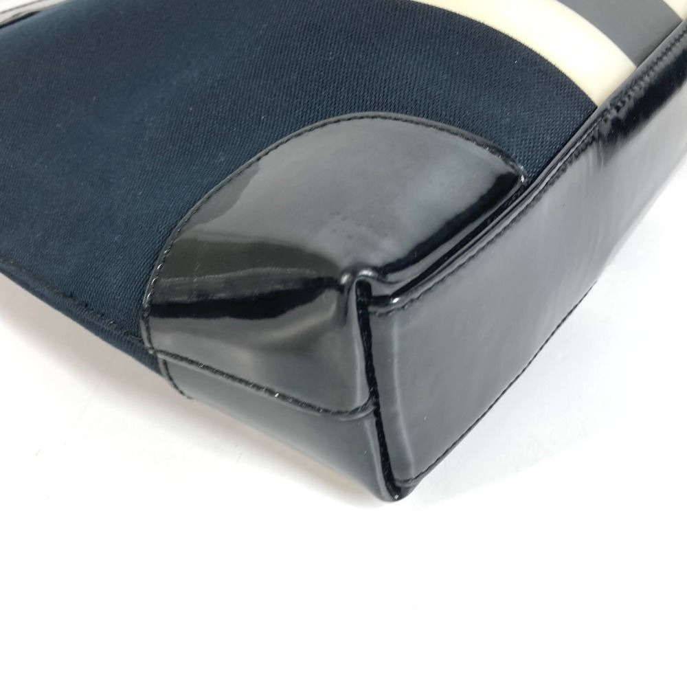 Gucci Shoulder Bag Logo Stripe 001 Canvas Black — view 4