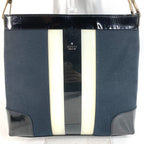 Gucci Shoulder Bag Logo Stripe 001 Canvas Black — view 2