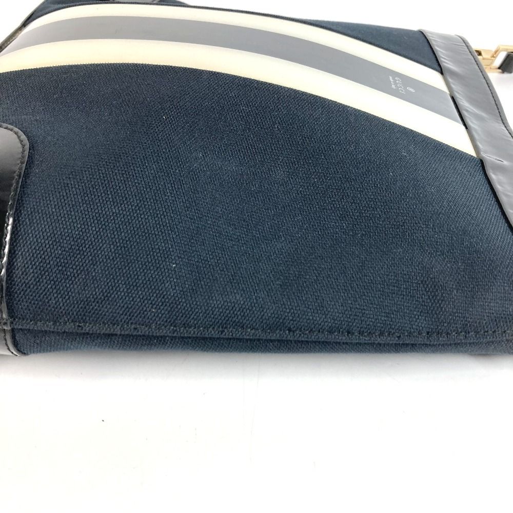 Gucci Shoulder Bag Logo Stripe 001 Canvas Black — view 7