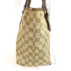 Gucci Shoulder Bag Logo GG Canvas Leather Beige — view 3