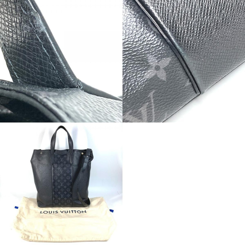 Louis Vuitton Tote City Taiga Leather Black — view 9