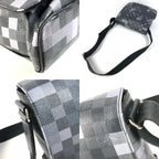 Louis Vuitton Shoulder Bag District PM Damier Graphite Canvas Black — view 7