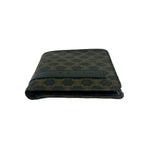 Celine Macadam Blason Pattern Logo Leather Bifold Wallet Brown Black — view 6