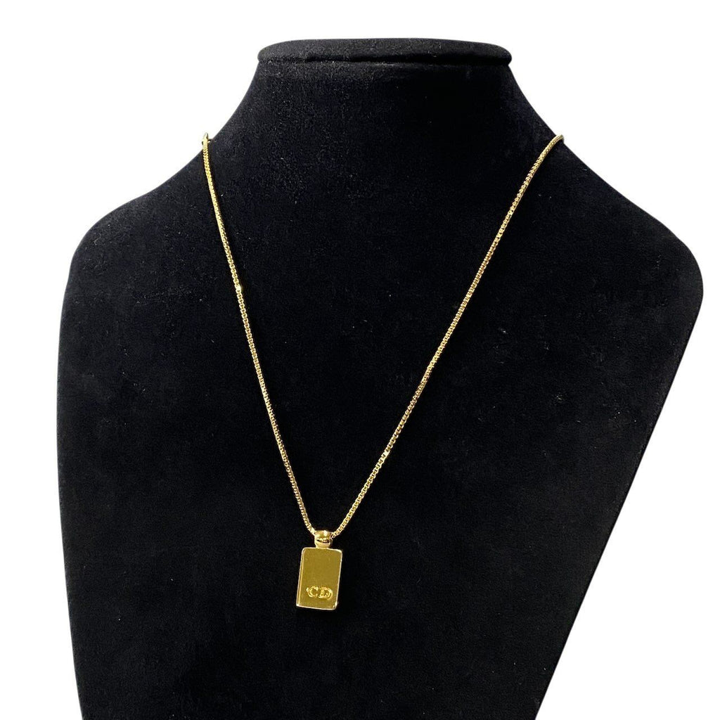 Dior Trotter Plate Gold Necklace — view 2