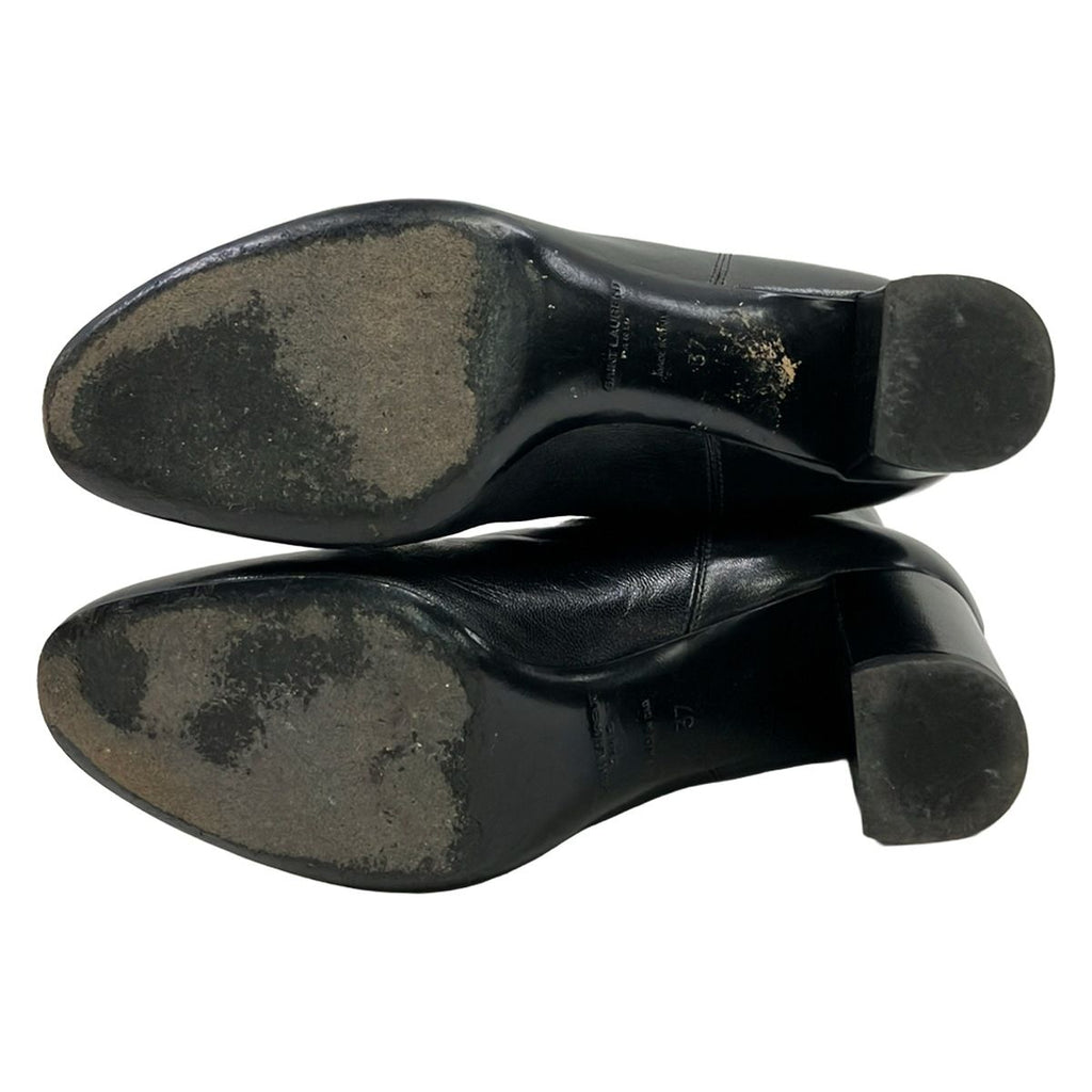 Saint Laurent Paris Short Boots 37 Black Side Gore Leather — view 4
