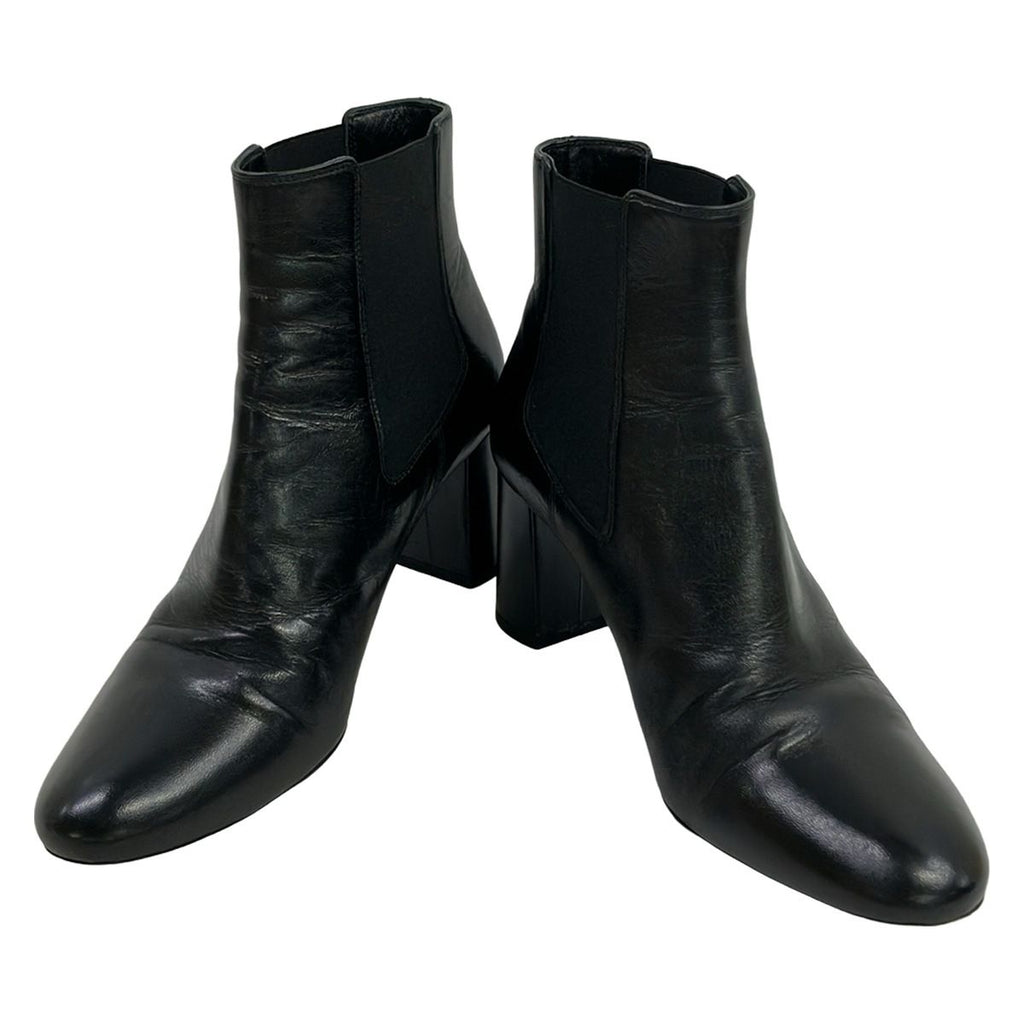Saint Laurent Paris Short Boots 37 Black Side Gore Leather — view 2