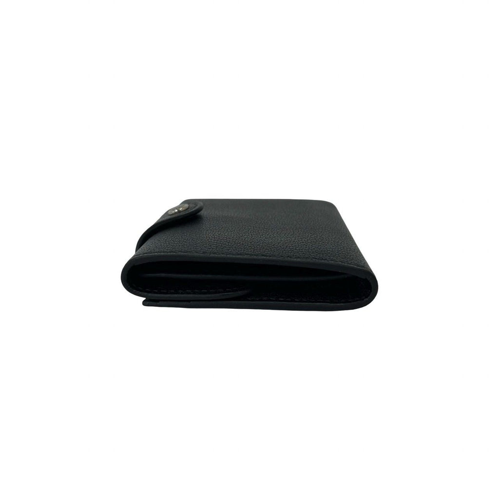 Hermes Illiade Compact Wallet Chevresham Kira Leather Bifold Black — view 4