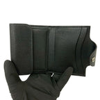 Hermes Illiade Compact Wallet Chevresham Kira Leather Bifold Black — view 7