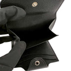 Hermes Illiade Compact Wallet Chevresham Kira Leather Bifold Black — view 9