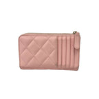 Chanel And Fragment Case Quilted CC Logo Caviar Leather Coin Pass Pink — view 2