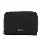 Dior O-Oblique Kugravity Leather Coin Purse Logo Black