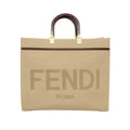 Fendi Heaven Sunshine 2-Way Shoulder Bag Beige Gold Canvas Leather