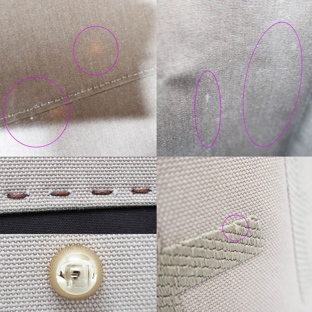 Fendi Heaven Sunshine 2-Way Shoulder Bag Beige Gold Canvas Leather — view 7