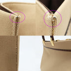 Fendi Heaven Sunshine 2-Way Shoulder Bag Beige Gold Canvas Leather — view 8
