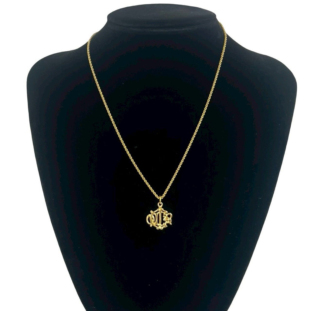 Dior Vintage Logo Pendant Gold — view 2