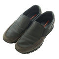 Prada Linea Rossa Slip on Leather 8.5 Black Slipper