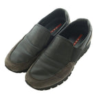Prada Linea Rossa Slip on Leather 8.5 Black Slipper
