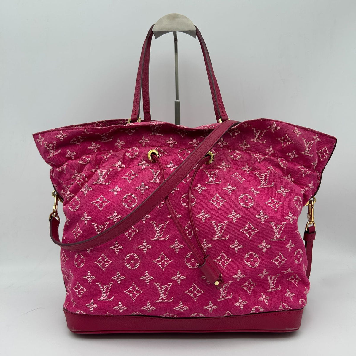Louis Vuitton Monogram Denim Noefle Handbag Shoulder Rose Indien Pink Tote