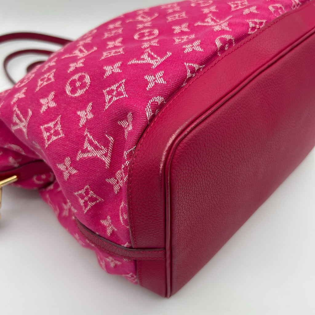 Louis Vuitton Monogram Denim Noefle Handbag Shoulder Rose Indien Pink Tote — view 9