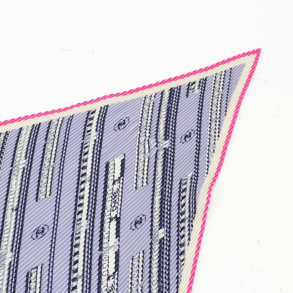 Chanel Silk CC Logo Scarf Purple — view 2