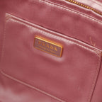 Prada Leather Logo Nappa Stripe Clutch Purple — view 7
