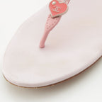 Chanel Tweed CC Logo Camellia Heart Icon Sandals Pink — view 8