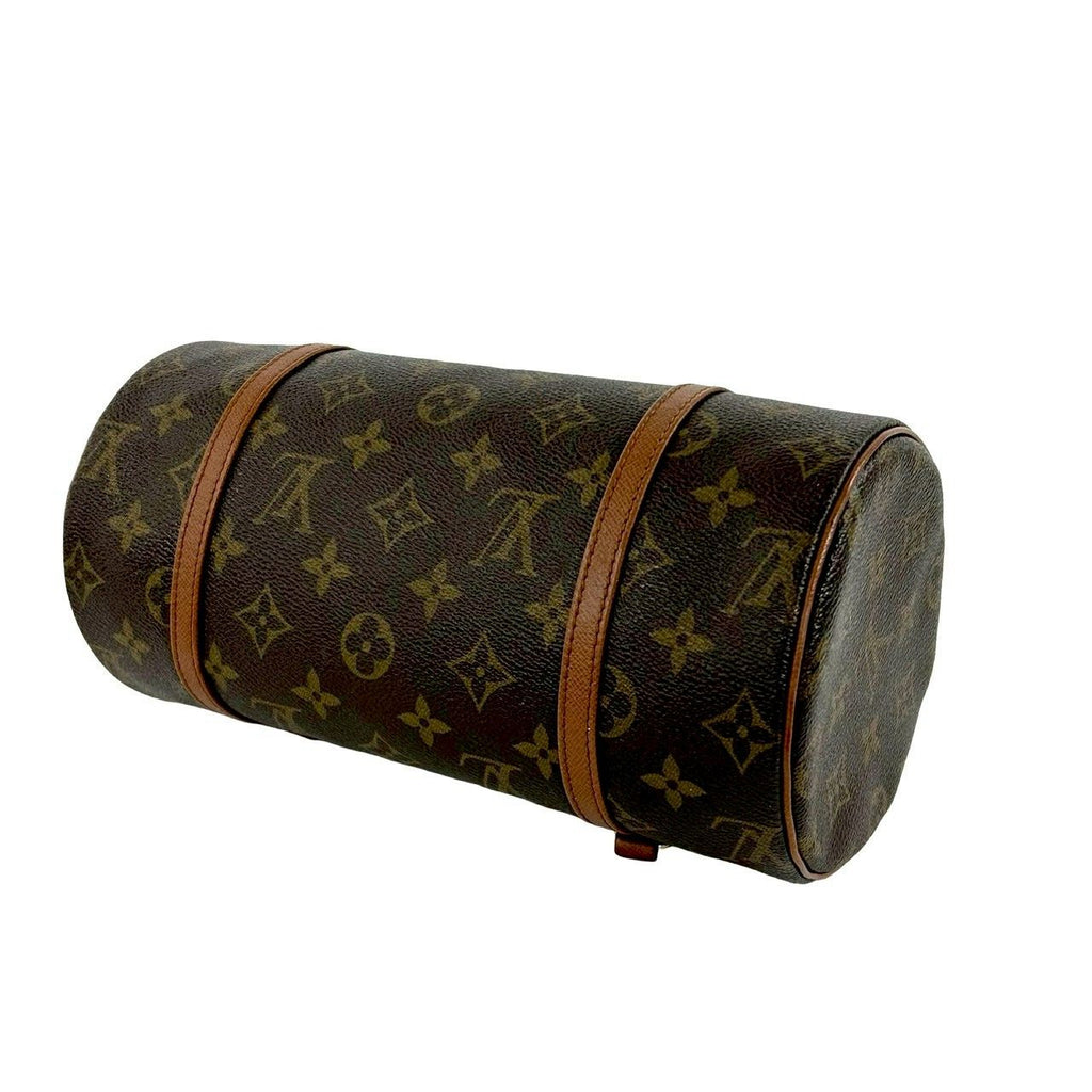 Louis Vuitton Vintage Papillon 26 Monogram Leather Mini Boston Bag Brown — view 8