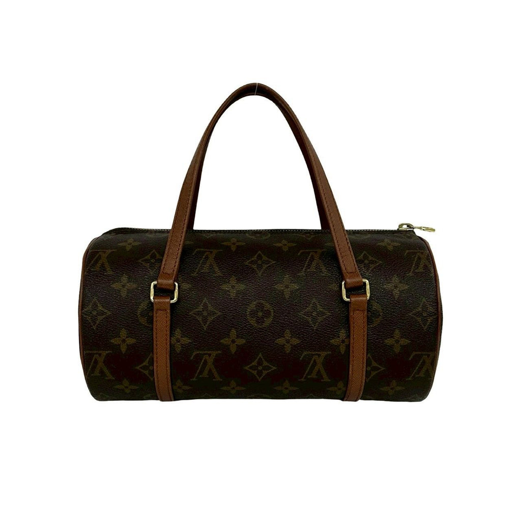 Louis Vuitton Vintage Papillon 26 Monogram Leather Mini Boston Bag Brown — view 3
