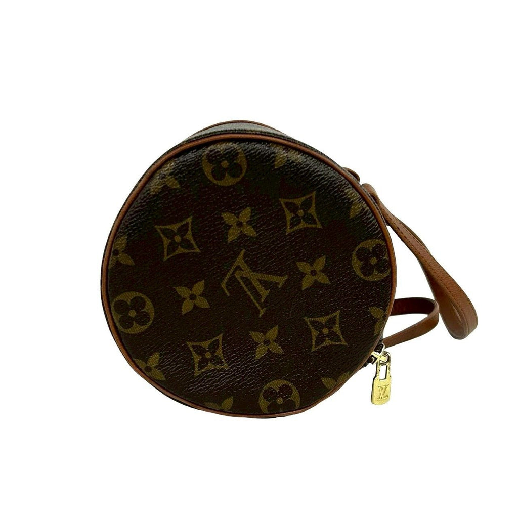 Louis Vuitton Vintage Papillon 26 Monogram Leather Mini Boston Bag Brown — view 6