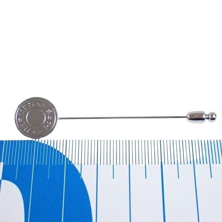 Hermes Brooch Series Silver Metal