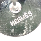 Hermes Earrings Eclipse Orange Silver Metal — view 4