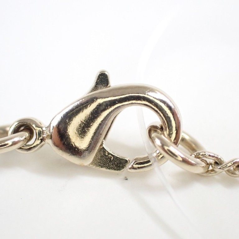 Chanel Necklace CC Logo Gold Metal Rhinestone — view 5