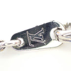 Louis Vuitton Pendant LV Necklace Silver Gold Metal Rhinestone — view 6