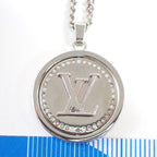 Louis Vuitton Pendant LV Necklace Silver Gold Metal Rhinestone — view 2