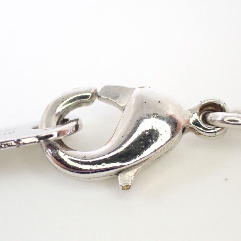 Louis Vuitton Pendant LV Necklace Silver Gold Metal Rhinestone — view 5
