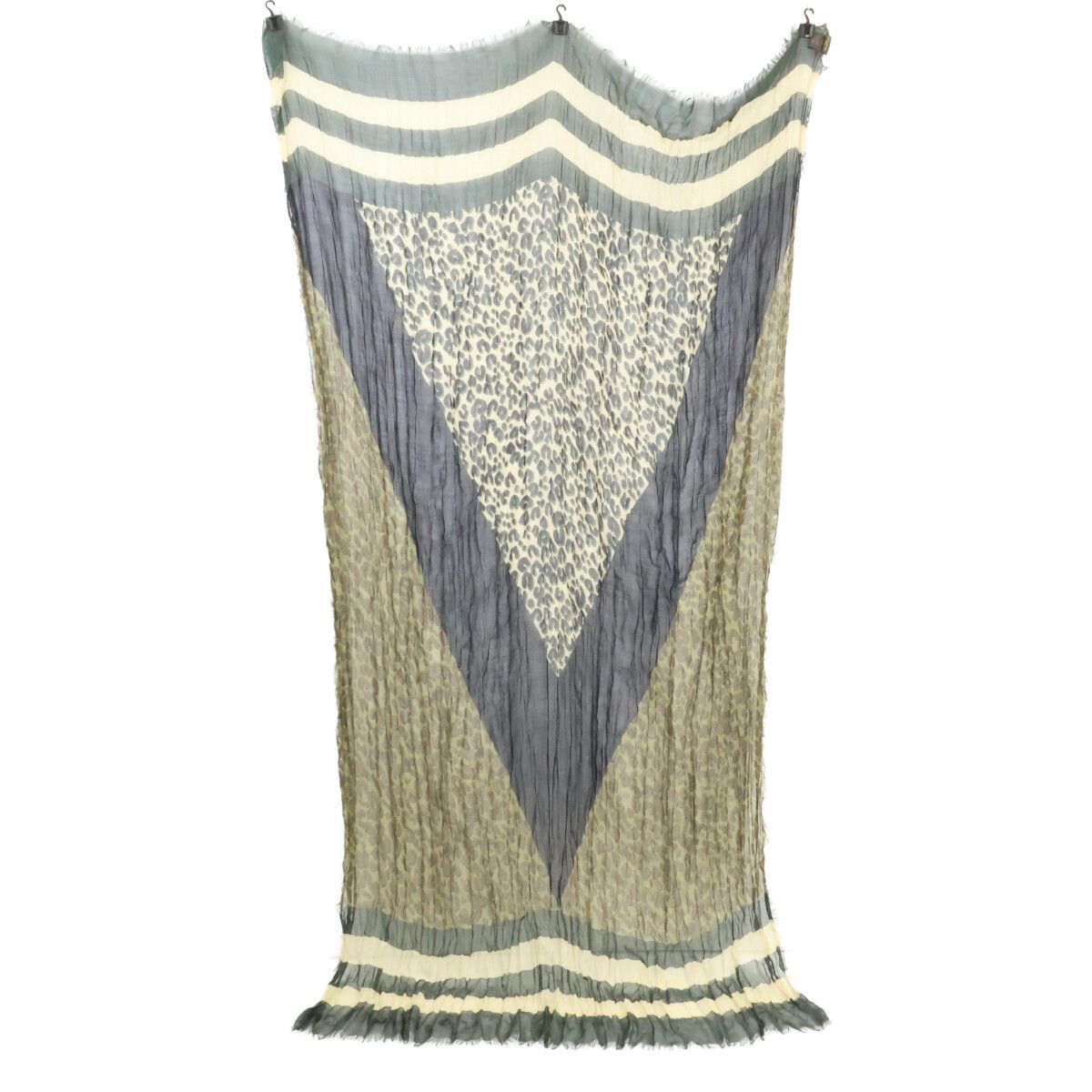 Louis Vuitton Camouflage Pattern Cashmere Silk Scarf — view 2