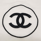 Chanel CC Logo Embroidery Cashmere Silk Scarf — view 3