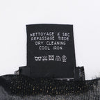 Chanel CC Logo Gold Glitter Embroidery Cashmere Blend Scarf — view 3