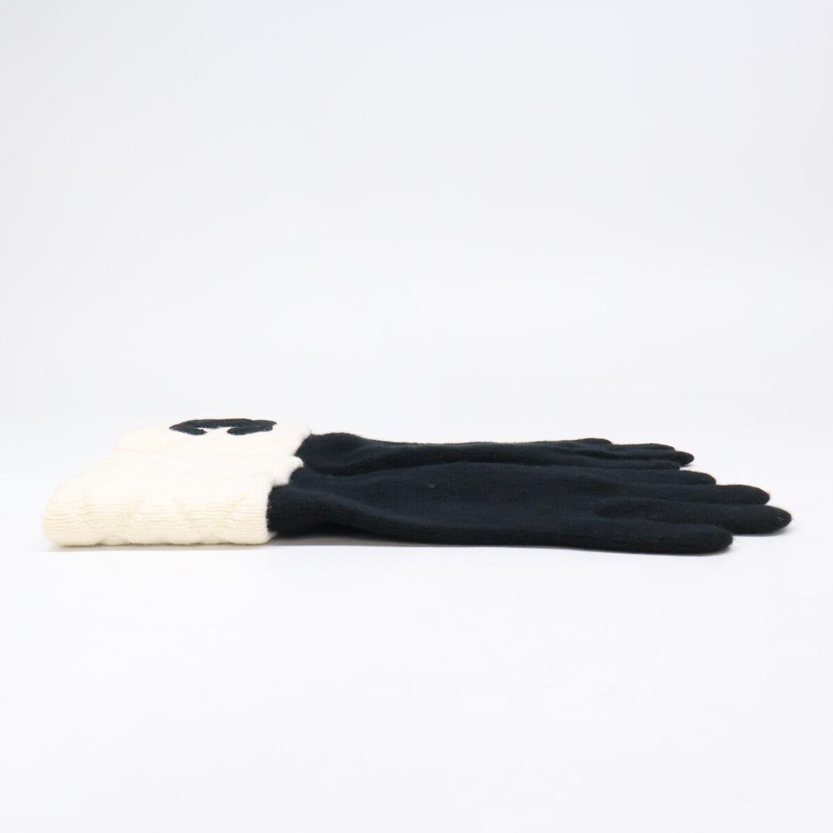 Chanel CC Logo Cashmere Knit Sweater Gloves — view 2