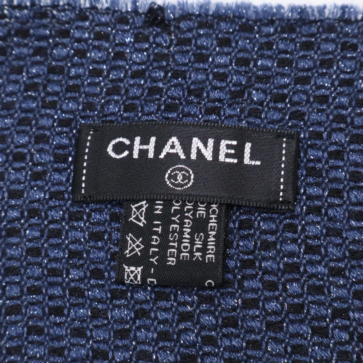 Chanel CC Logo Cashmere Silk Scarf — view 3