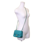 Chanel Emerald Green Lamb Gold Mini Quilted 17 Shoulder — view 9