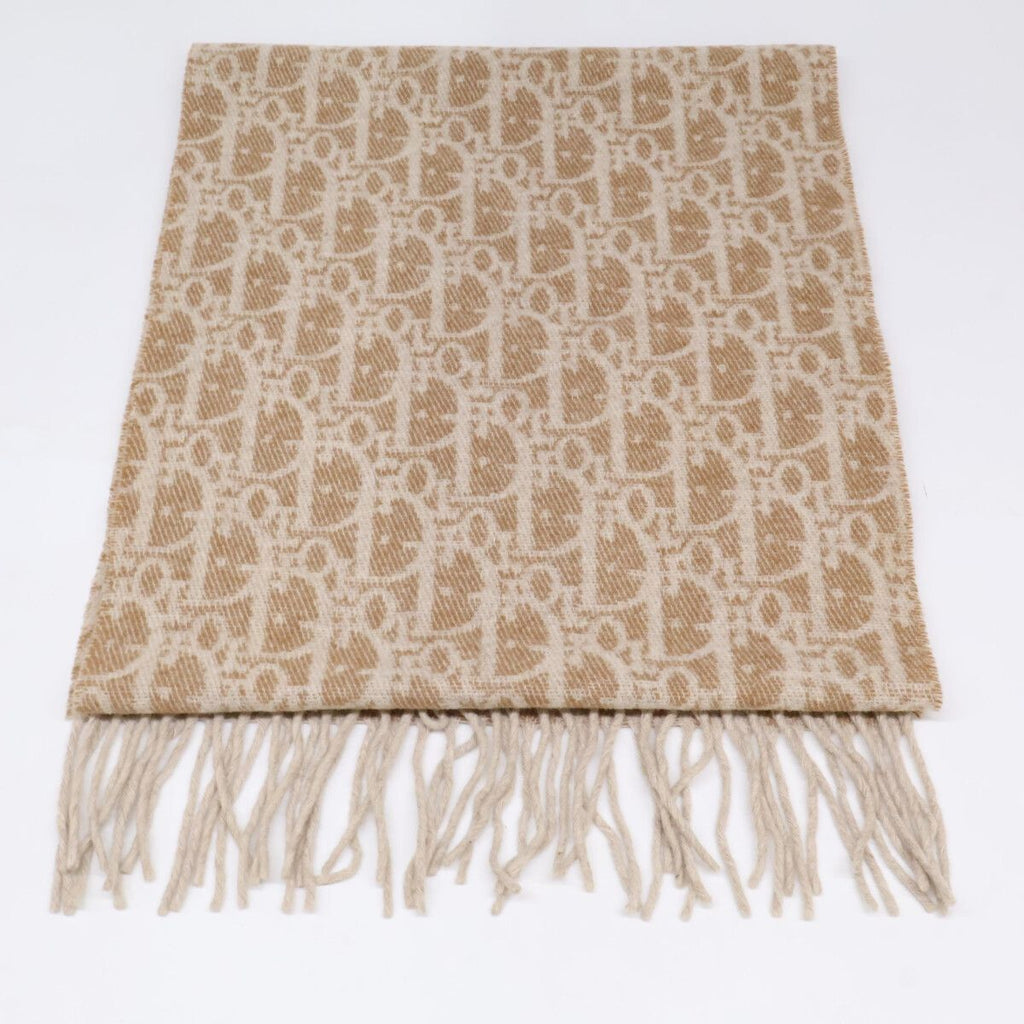 Dior Trotter Pattern Cashmere Wool Scarf — view 3