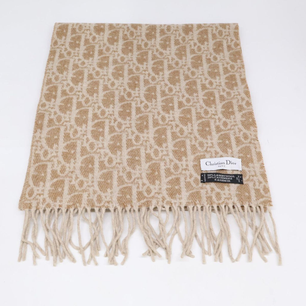 Dior Trotter Pattern Cashmere Wool Scarf — view 2