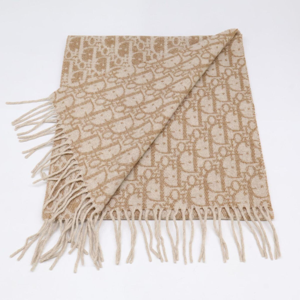 Dior Trotter Pattern Cashmere Wool Scarf — view 4