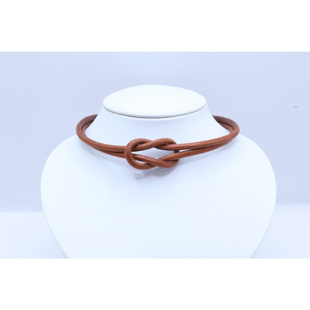 Hermes Heraku Tall Leather Necklace — view 7