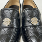 Chanel CC Logo Quilted Loafers — view 8