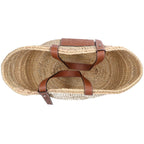 Loewe Natural Tan Palm Leaf Calf Embossed Anagram Raffia Basket — view 6