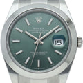 Rolex Datejust 41 Watch Oy Star Mint Green Box SS