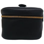 Chanel Vanity Bag Caviar Leather CC Logo Black Gold — view 4