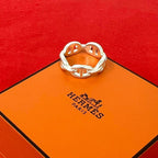 Hermes Chaine D'ancre Ring 925 Sterling Silver